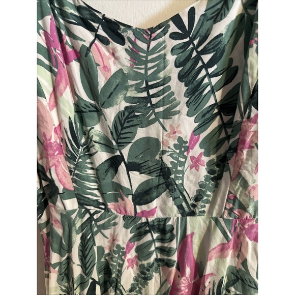 Old Navy Midi Large Dress Coastal Forest Fairy Hipster Flowy Strappy - Picture 3 of 6